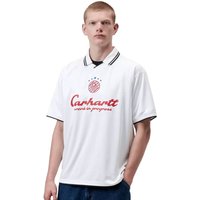 Carhartt WIP Mens Terrace Football T-Shirt - Heart Train Jacquard/White - S