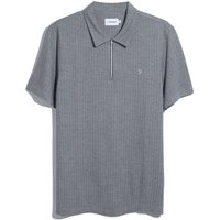 Farah Mens Fitzroy Jacquard Polo Shirt - True Navy - L