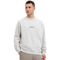 Jack And Jones Mens Norrebro Script Sweatshirt - White Melange - XS