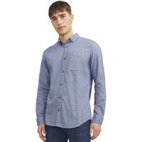 Jack And Jones Mens Classic Melange Shirt - Faded Denim - L