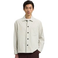 Selected Homme Mens Henry Relaxed Fit Overshirt - White Pepper - S