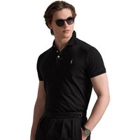 Polo Ralph Lauren Mens Custom Slim Fit Soft Cotton Polo Shirt - Black - M