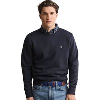 GANT Mens Shield Crew Neck Sweatshirt - Evening Blue - M