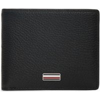 Tommy Hilfiger Leather Signature Plaque Bifold Wallet - Black - One