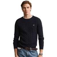GANT Mens Cotton Cable Knit Sweater - Evening Blue - 4XL