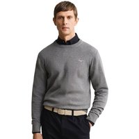 GANT Mens Cotton Sweater - Dark Grey Melange - 3XL