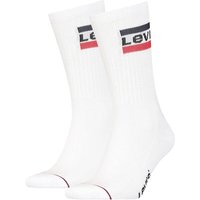 Levi's Mens Regular Cut Logo 2-Pack Socks - White - 6-8