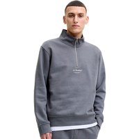 Jack And Jones Mens Soho Printed Half Zip Sweatshirt - Turbulence - L