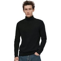 Selected Homme Mens Berg Roll Neck Sweater - Black - L