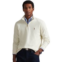 Polo Ralph Lauren Mens Estate-Rib Quarter-Zip Pullover - Natural - XL