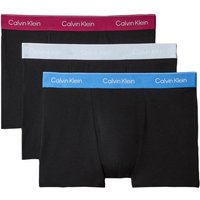 Calvin Klein Mens Icon Cotton Stretch Relaxed 3-Pack Trunks - Black - S