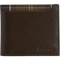 Barbour Mens Leather/Tartan Billfold Wallet - Brown/Classic - One