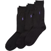 Polo Ralph Lauren Mens 3-Pack Trouser Socks - Black - 9-12