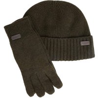 Barbour Carlton Beanie & Gloves Gift Set - Dark Green - One