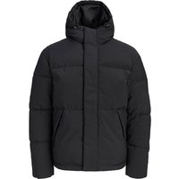 Jack And Jones Mens Soho Hooded Puffer Jacket - Black - S