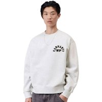 Carhartt WIP Mens Arch Script Sweatshirt - Ash Heather/Dark Navy (Stone Washed) - S