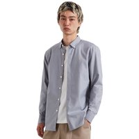 Farah Mens Brewer Slim Fit Oxford Shirt - Icelandic Blue - L