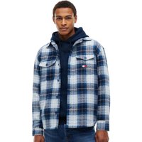 Tommy Jeans Mens Tartan Check Oversized Overshirt - Basic Navy Check - S