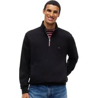 Tommy Hilfiger Mens Global Stripe Terry Quarter-Zip Sweatshirt - Black - S