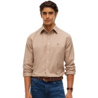 Tommy Hilfiger Mens Regular Fit Flex Flannel Shirt - Coastal Taupe - M