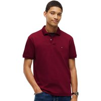 Tommy Hilfiger Mens Fluid Cotton Interlock Knit Polo Shirt - Burgundy - M