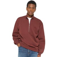 Edwin Mens Koji Half Zip Sweatshirt - Rum Raisin - S