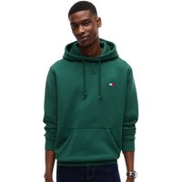 Tommy Jeans Mens Badge Fleece Drawstring Hoodie - Velvet Green - L