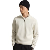 Polo Ralph Lauren Mens Double-Knit Quarter-Zip Pullover - Stone Pebble - M