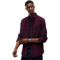 Tommy Jeans Mens Regular Fit Check Brushed Flannel Shirt - Fierce Red Check - XL