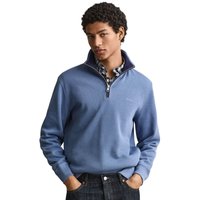 GANT Mens Sacker Rib Half-Zip Sweatshirt - Blue Horizon - L