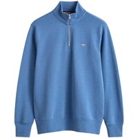 GANT Mens Shield Half-Zip Sweatshirt - Blue Horizon - L