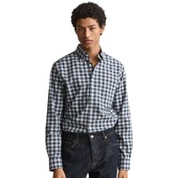 GANT Mens Checked Poplin Shirt - Dark Emerald - S