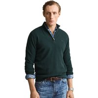 GANT Mens Herringbone Half-Zip Sweater - Tartan Green - 2XL