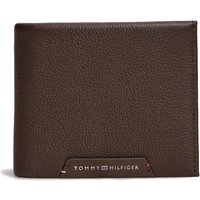 Tommy Hilfiger Mens Corporate Leather Bifold Card And Coin Wallet - Testa Di Moro - One