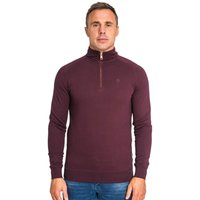 Tommy Bowe XV Kings Clothing Mens Falcons 1/4 Zip Sweater - Plummed - 2XL