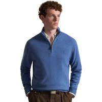 Polo Ralph Lauren Mens Wool Quarter-Zip Sweater - Blue Borage Heather - M
