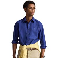 Polo Ralph Lauren Mens Custom Fit Garment-Dyed Oxford Shirt - Blue Yatch - S