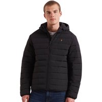 Farah Mens Kennedy Wadded Hooded Jacket - Black - XS