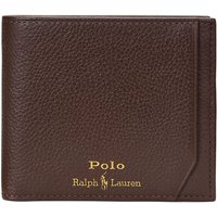 Polo Ralph Lauren Mens Pebbled Leather Billfold Wallet - Dark Brown - One