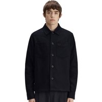 Fred Perry Mens Brushed Twill Overshirt - Black - S