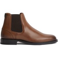 Tommy Hilfiger Mens Leather Rubberised Flag Chelsea Boots - Winter Cognac - 10