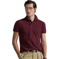 Polo Ralph Lauren Mens The Iconic Custom Slim Fit Mesh Polo - Spring Wine Heather - L