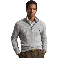 Polo Ralph Lauren Mens Cable-Knit Cotton Mockneck Sweater - Andover Heather - L