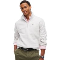 Tommy Jeans Mens Tommy Flag Quarter-Zip Sweatshirt - Ice Grey Heather - S