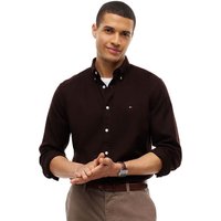 Tommy Hilfiger Mens Regular Fit Flex Flannel Shirt - Chocolate - M