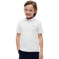 Tommy Hilfiger Boys Essential Flag Embroidery Pique Polo Shirt - White - 8
