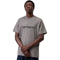 Carhartt WIP Mens Script T-Shirt - Shady Grey/Dark Navy - XS