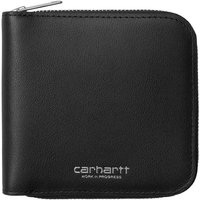 Carhartt WIP Leather Wallet - Black/Silver - One
