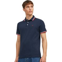 Jack And Jones Mens Paulos Plain Polo Shirt - Navy Blazer - S