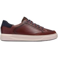 Clarks Mens Code C Tie Trainers - Mahogany Leather - 8